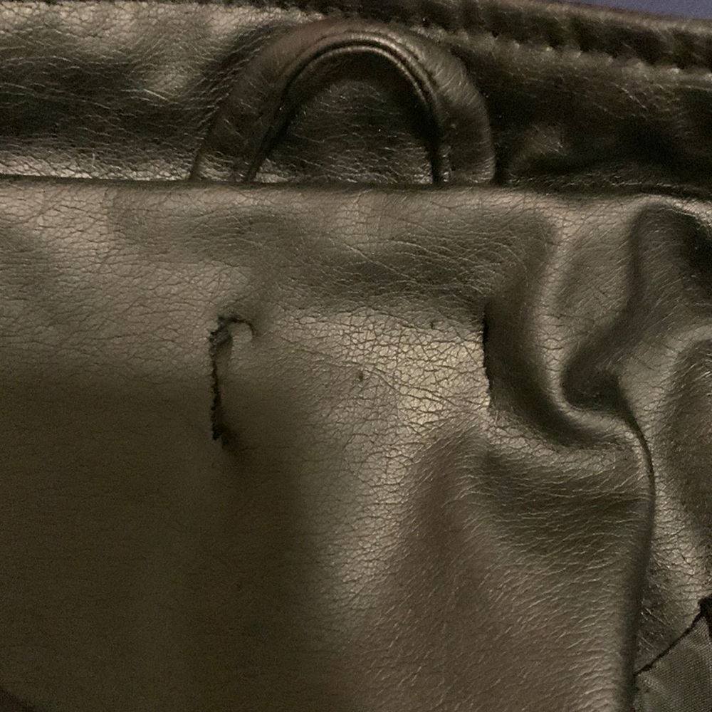 Girls Black leather jacket size small